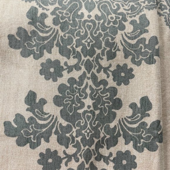 COPY - Pottery Barn Drapes Cream and Blue Blackout 50X108in - Picture 2 of 8